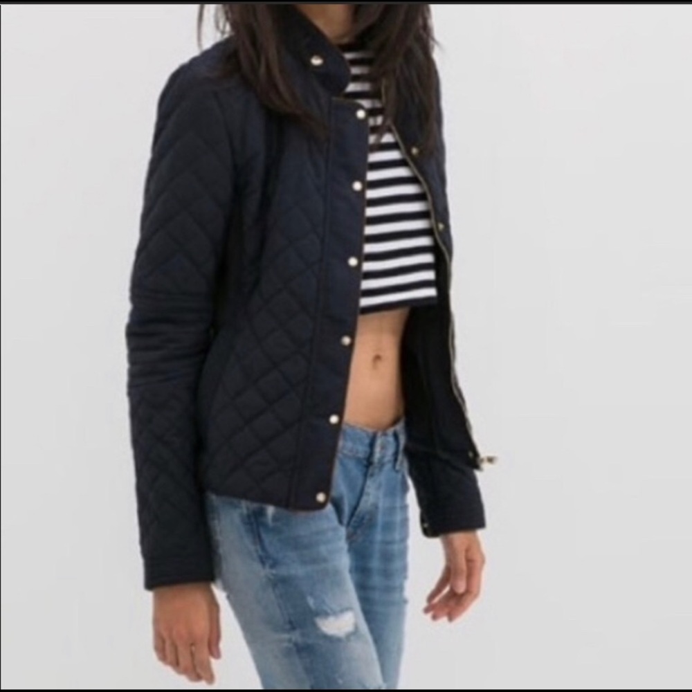 Zara black quilted jacket